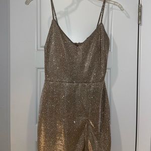 shiny gold dress/romper